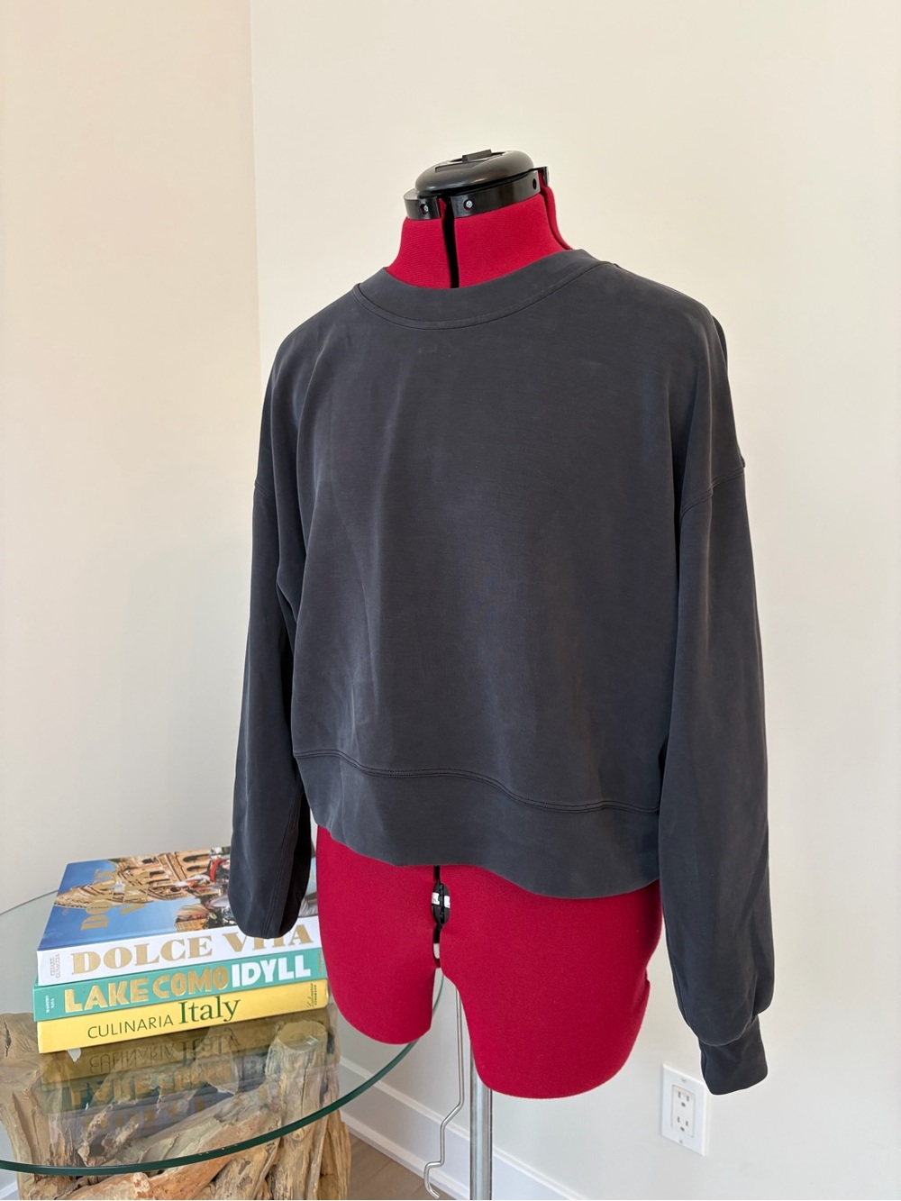 lululemon athletica Charcoal Crew Sweatshirt